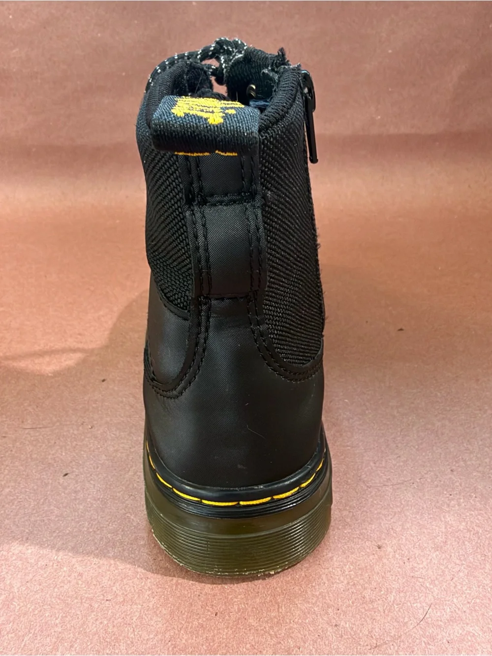 Dr. Martens Combs Tech Black Nylon Boots Kids Size 1